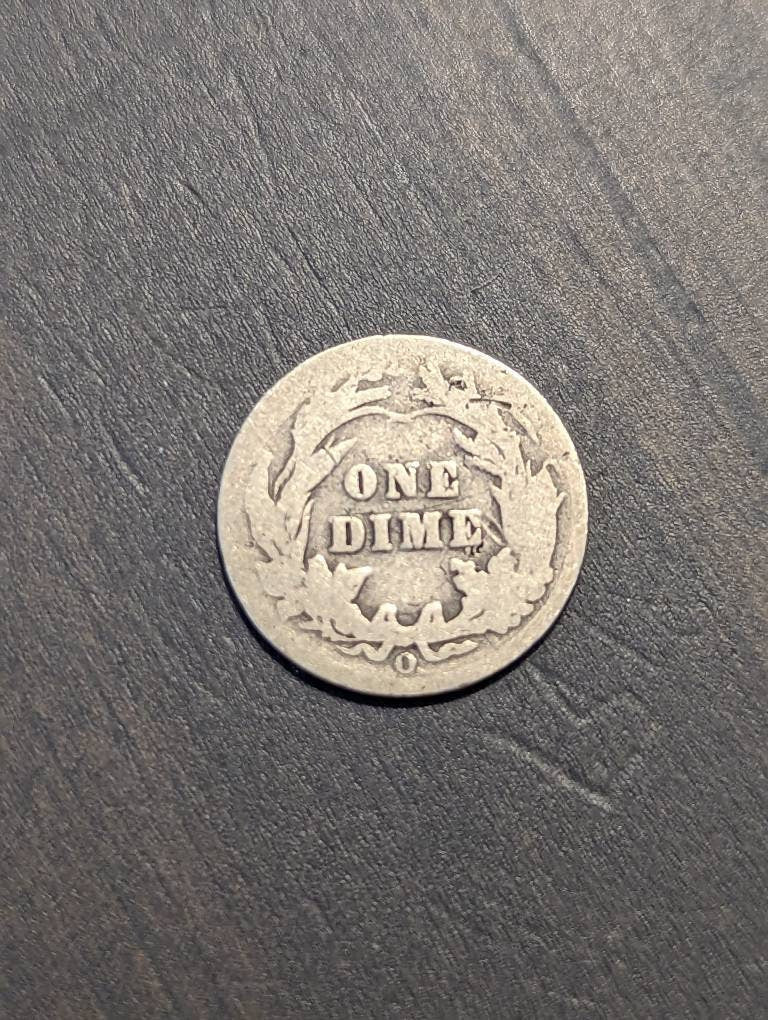 1903o rare early silver barber dime, rare low mintage antique American coin