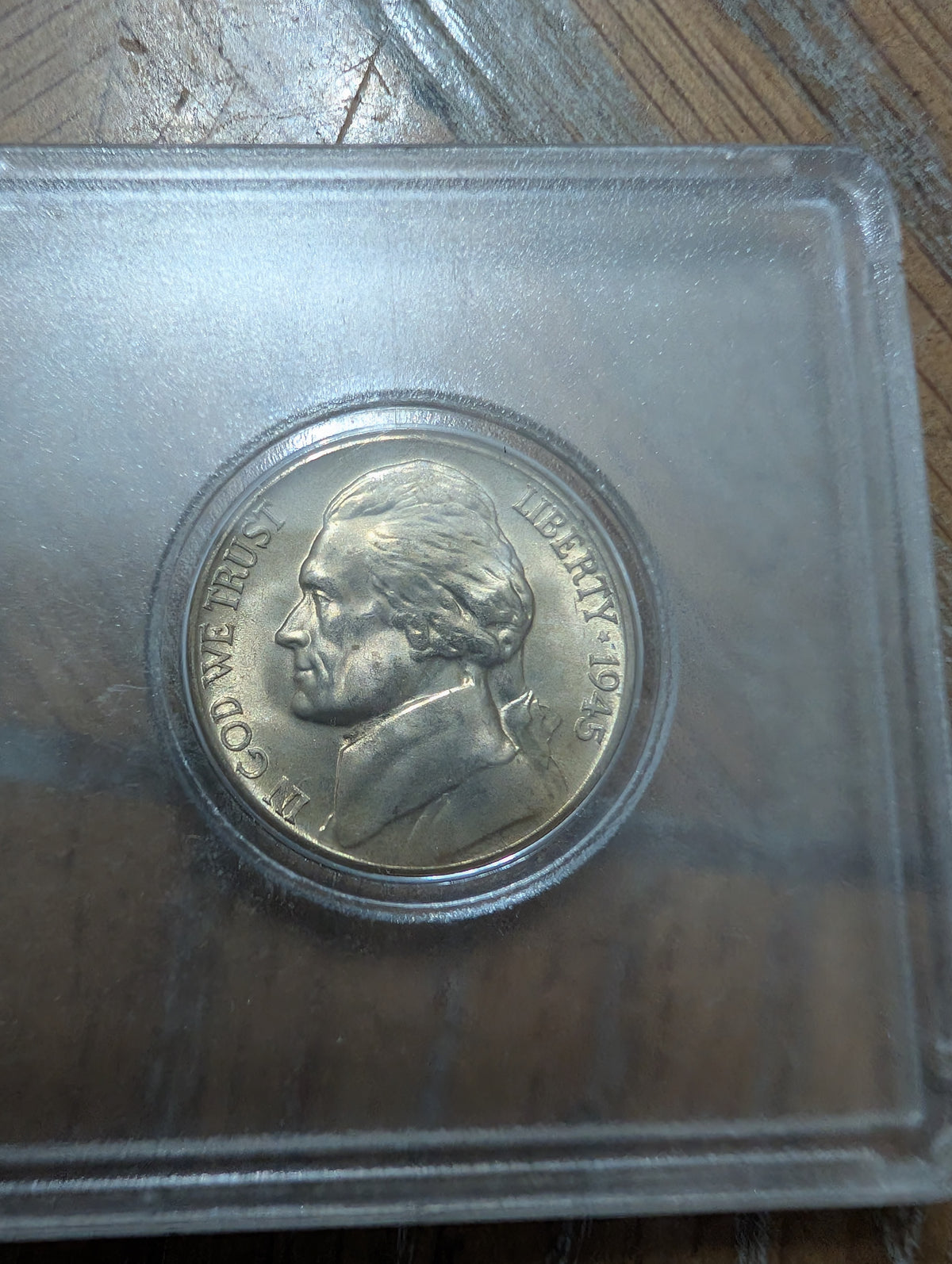 1945d beautiful mint state war nickel coin