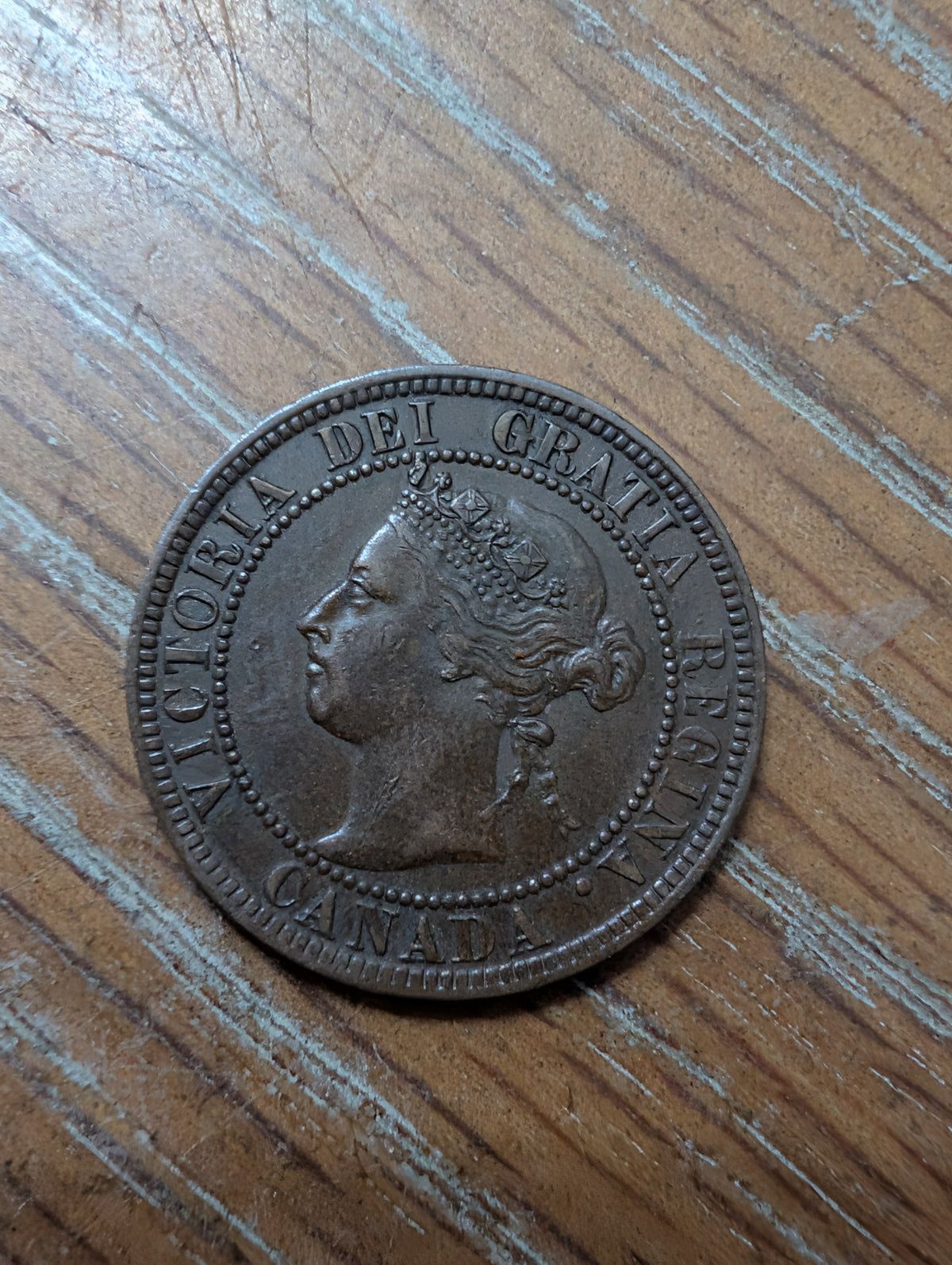High grade 1901 queen Victoria large cent coin