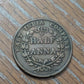 1835 East India company half Anna coin