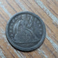 1856 no arrows seated liberty dime coin