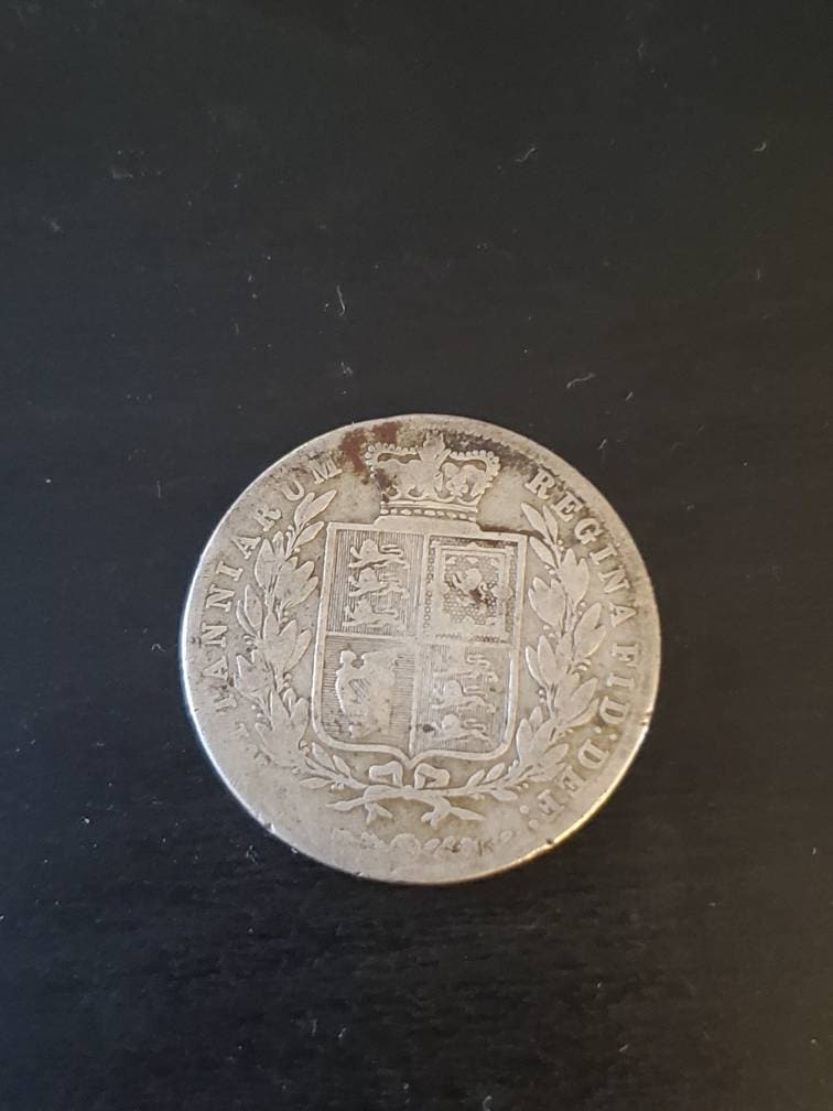 1874 queen Victoria large silver coin uk foreign money