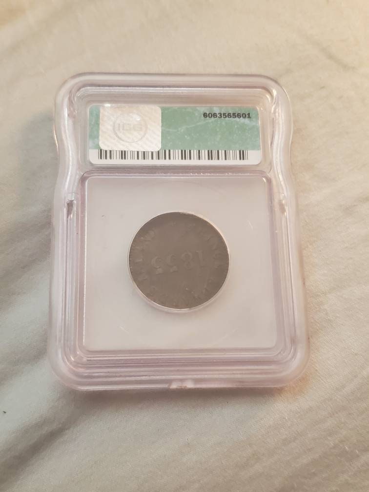 1855 pre Canada confederation token free trade copper large cent graded coin