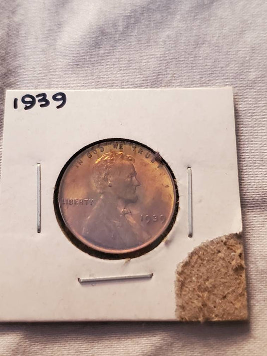1939 bu red wheat cent,  us coins