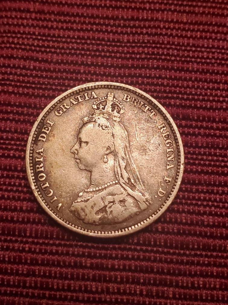 1887 british shilling sterling silver investment piece high grade