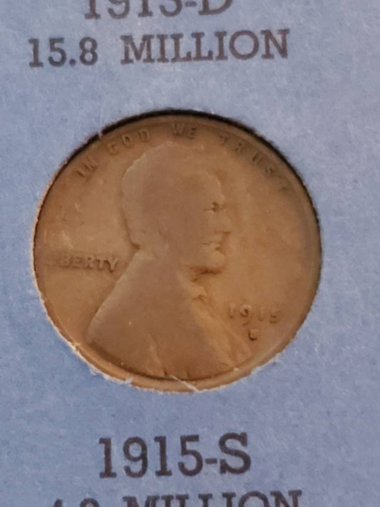 1915s san Francisco wheat cent copper penny semi key date