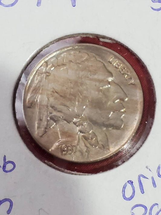 1937 Buffalo nickel gem bu mint state coin rare this nice worth getting graded free shipping