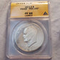 1972s silver ike dollar peg leg variety rare graded anacs