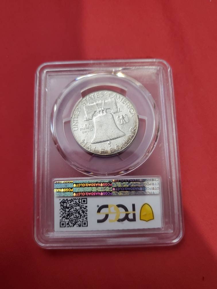 1960 Franklin half dollar pcgs graded ms65 gem with toning ships free