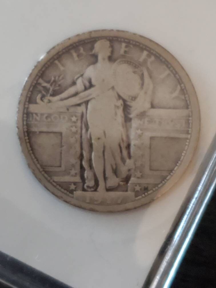 1917 type one standing liberty silver quarter