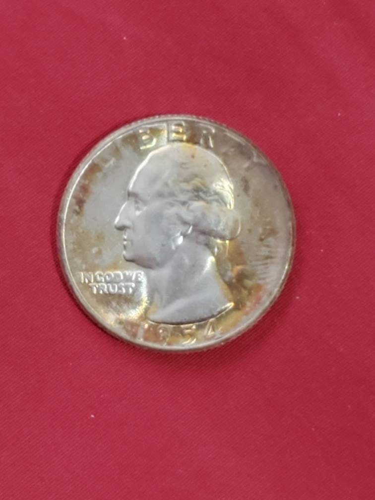 1954s gem bu russet toned silver Washington head quarter