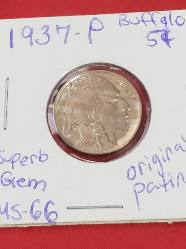 1937 Buffalo nickel gem bu mint state coin rare this nice worth getting graded free shipping