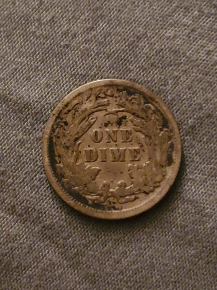 1891 very fine seated liberty dime