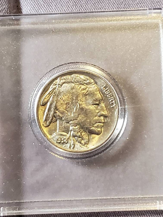 1938d Buffalo nickel uncirculated mint state blazer 5 cent piece