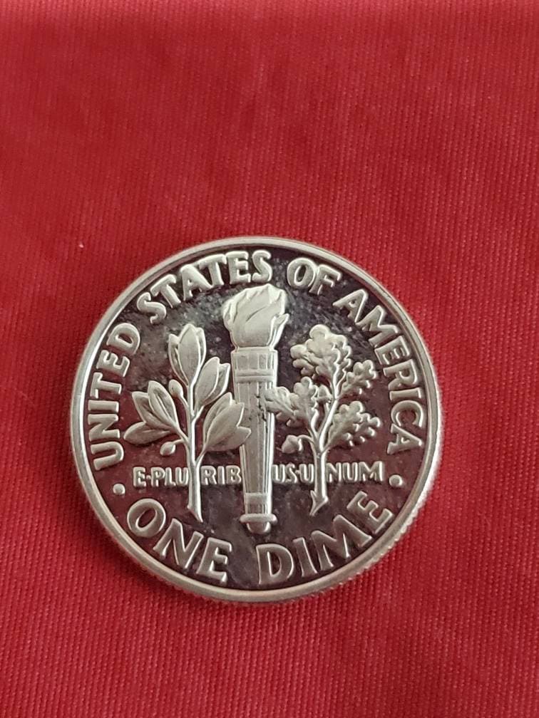 2000s silver Roosevelt proof dime mirror gem