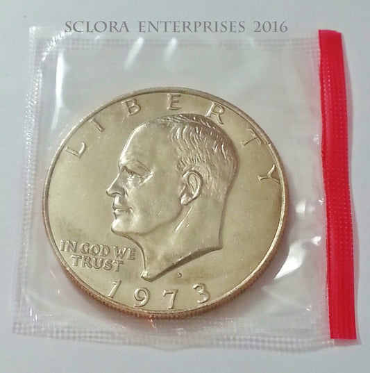 1973d Ike Eisenhower dollar from mint cello Denver key date very high grade GEM BU RARE this nice