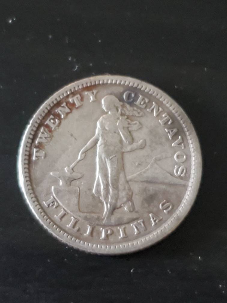 1903 Phillipines 20 centavos silver coin nice first year coin