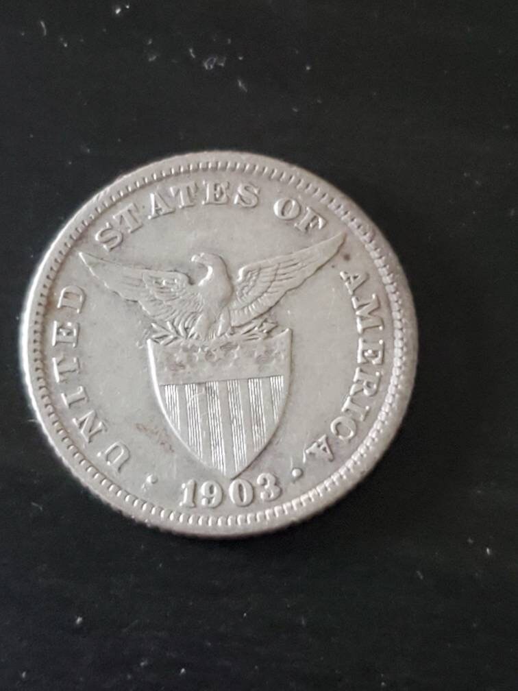 1903 Phillipines 20 centavos silver coin nice first year coin