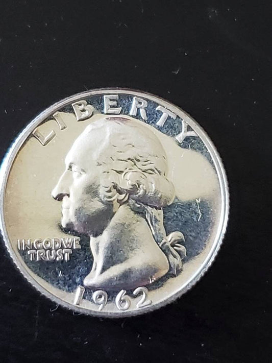 1962 silver proof quarter beautiful mirror like proof