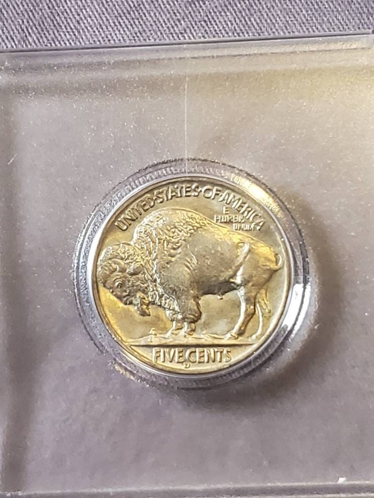 1938d Buffalo nickel uncirculated mint state blazer 5 cent piece