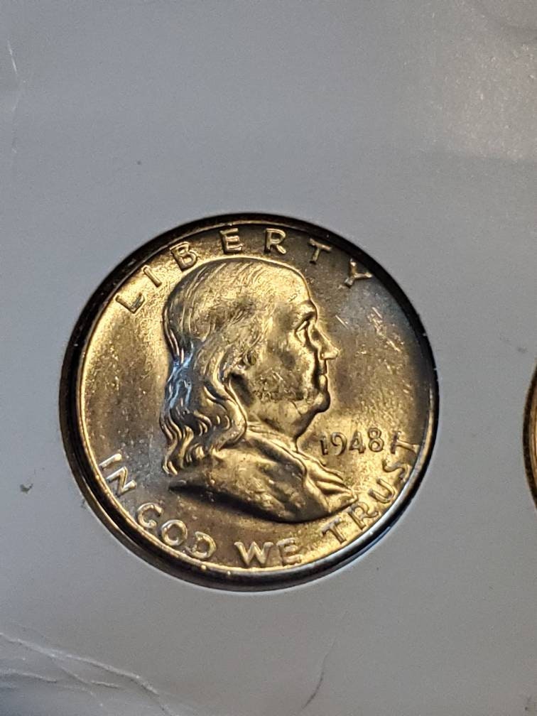 1948d franklin half doar high grade luster coin