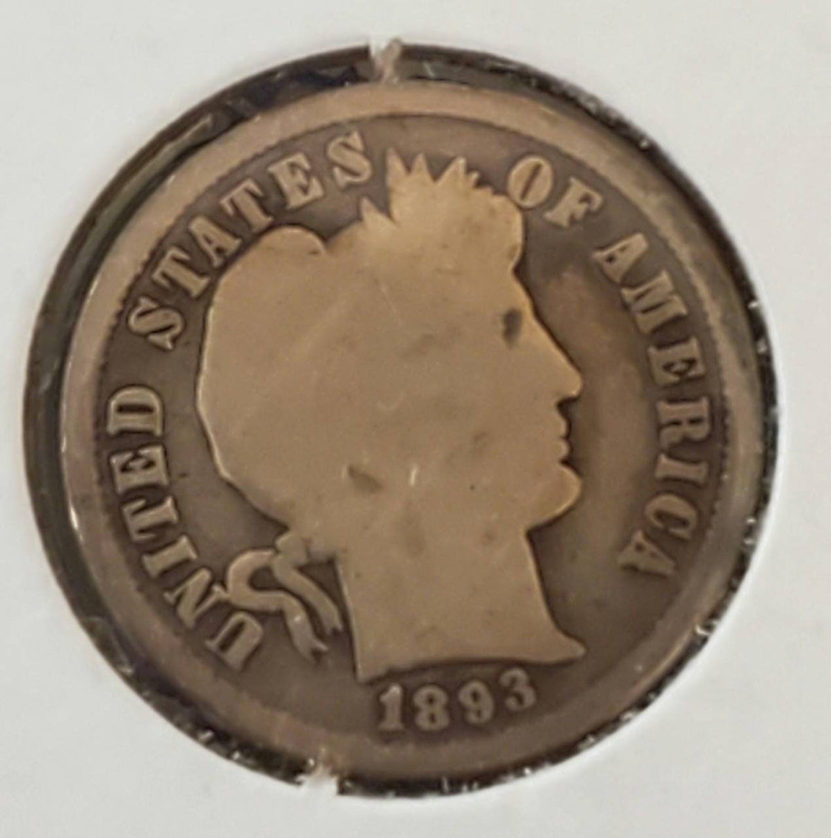 1893s barber dime silver coin tough date