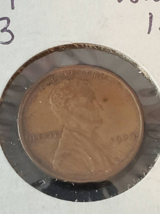 1909 vdb first year wheat cent high grade