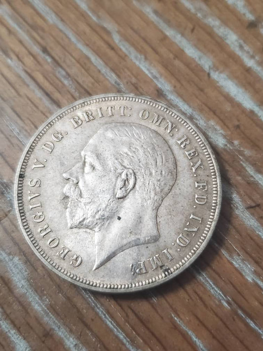 1935 great britian silver crown dragon slaying knight large silver