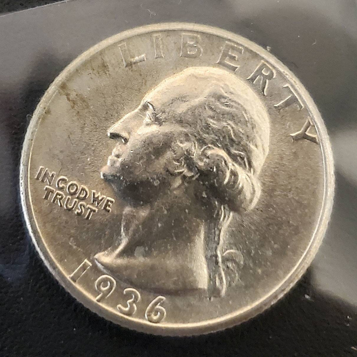 1936 silver Washington quarter beautiful uncirculated coin