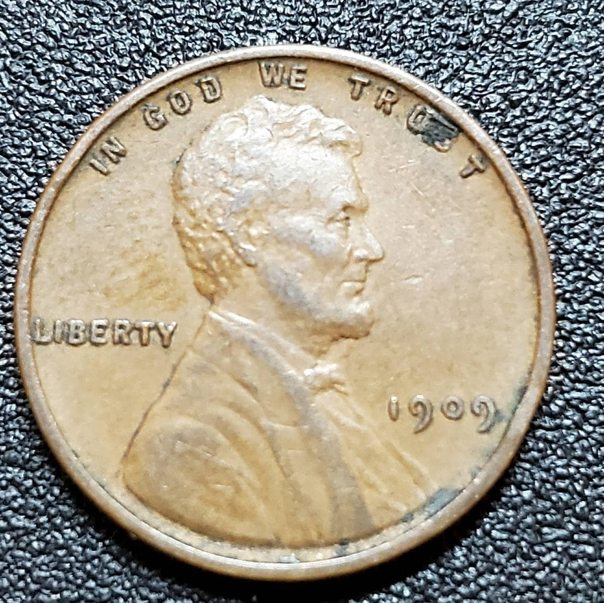 1909 vdb wheat cent very fine or better from my small collection, a historic Lincoln cent