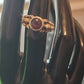 Sterling silver red purple stoned statement women's fashion ring