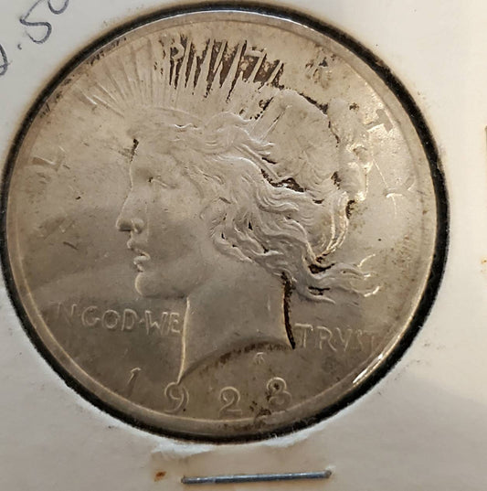 1923 peace dollar large silver collectible coin
