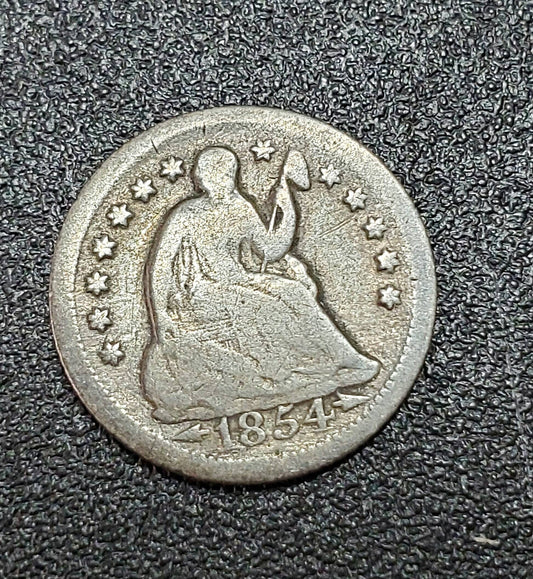1854o new orleans half dime silver coin rare type coin