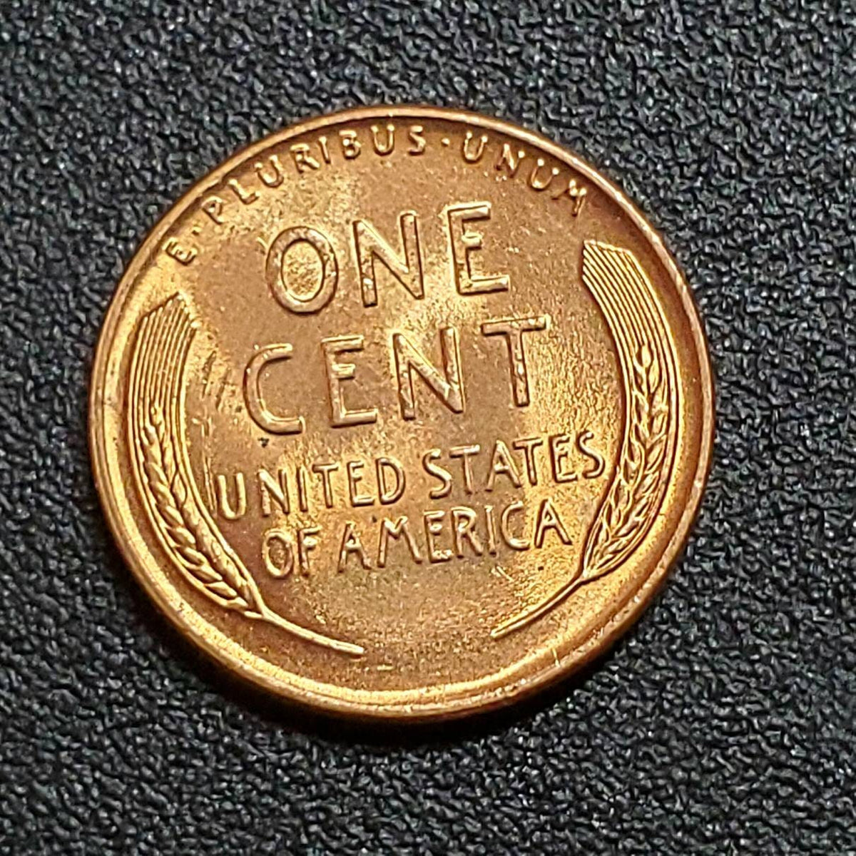 1952d wheat cent gem bu red from original roll one random from set