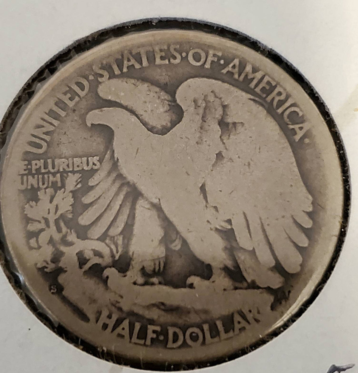 1917s reverse walking liberty silver half dollar very good coin