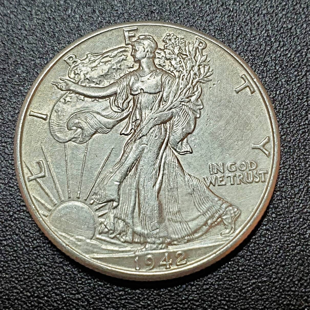 1942 walking liberty half dollar beautiful silver coin