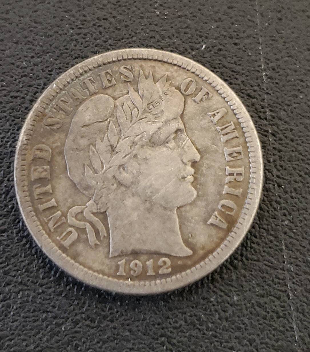 1912 barber silver dime very fine to extra fine condition