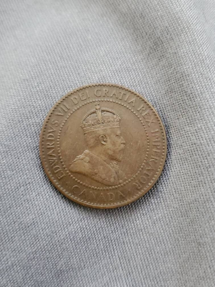 1906 Canada large cent piece king george copper penny