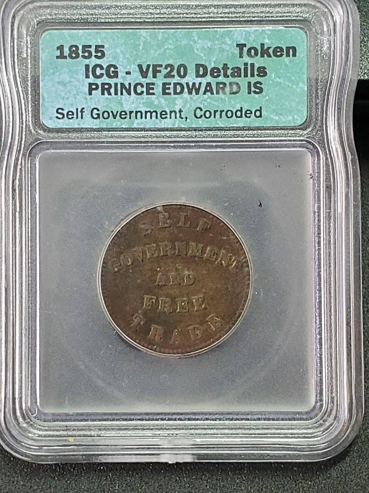 1855 prince Edward Island Canada large cent token