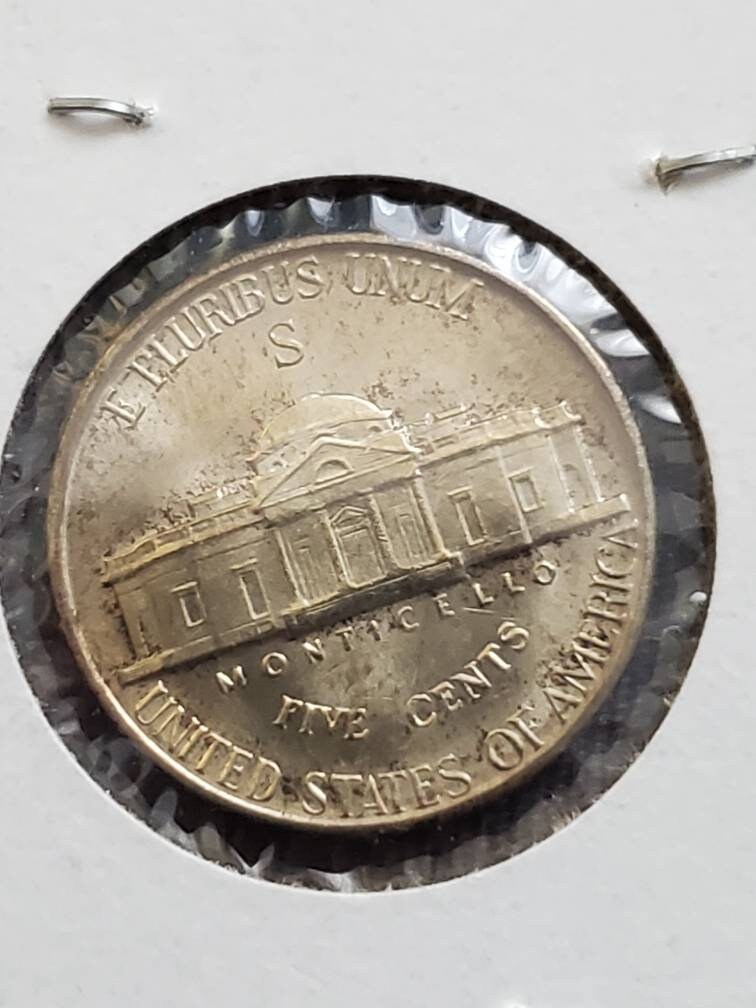 1945s silver War nickel beautiful uncirculated coin