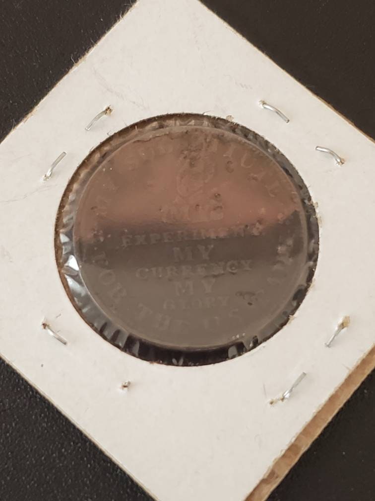 1834 hard times token great condition large copper cent