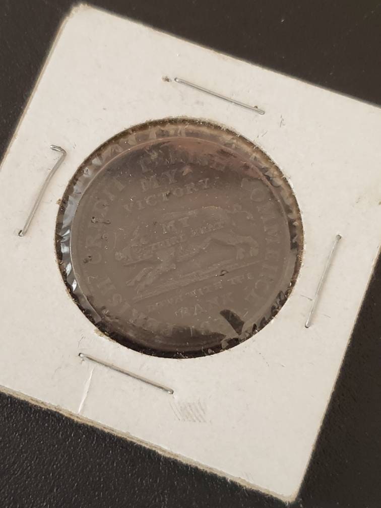 1834 hard times token great condition large copper cent