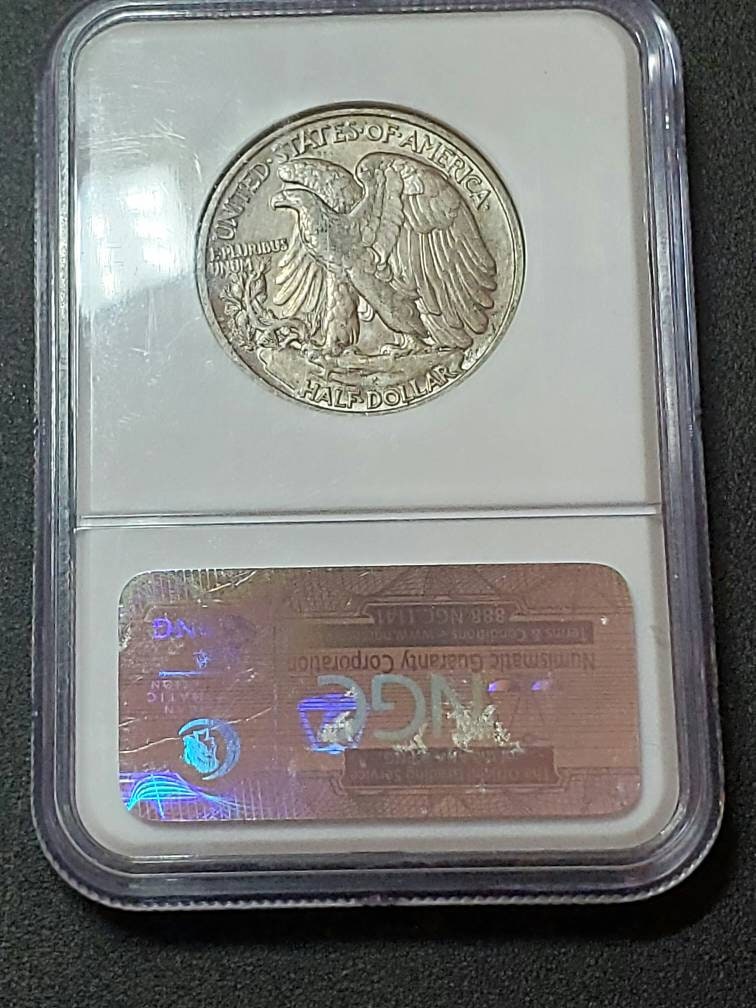1938 walking liberty silver half dollar graded au55 by ngc free shipping