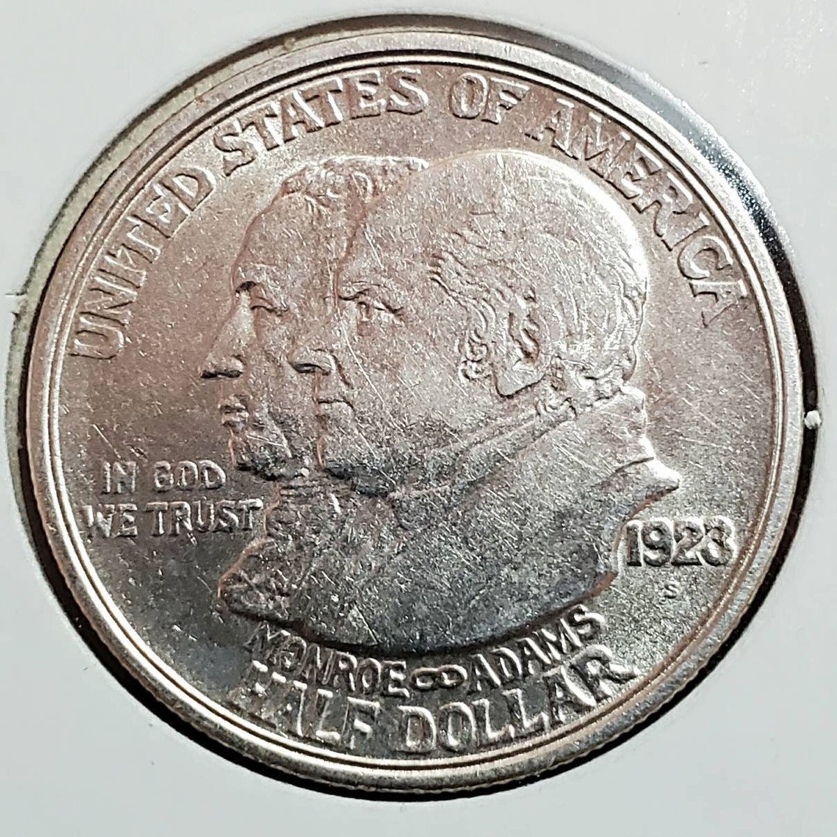 1923s half dollar silver commemorative coin Monroe doctrine rare ships free