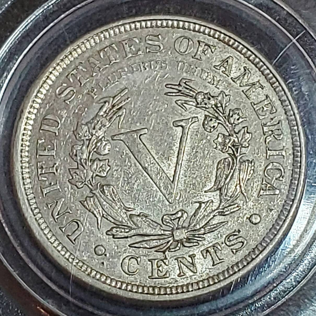 1902 v nickel exceptional quality almost uncirculated coin rare this nice
