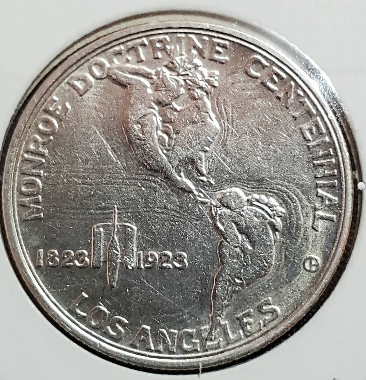1923s half dollar silver commemorative coin Monroe doctrine rare ships free