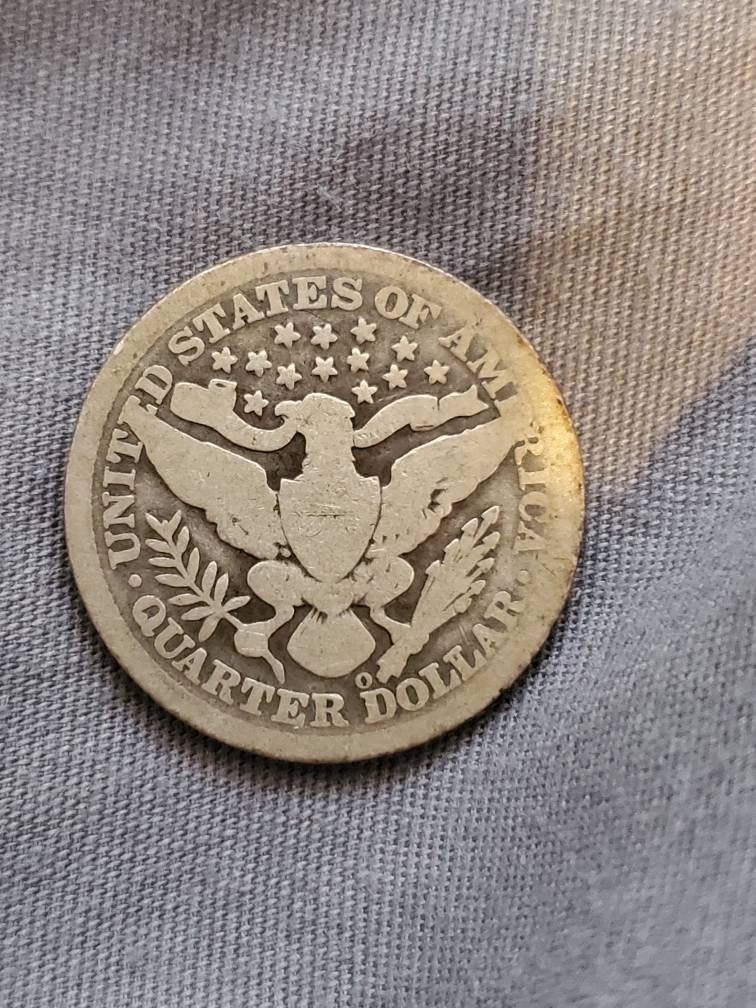 1895o silver quarter barber better date new orleans mint