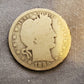 1895o silver quarter barber better date new orleans mint