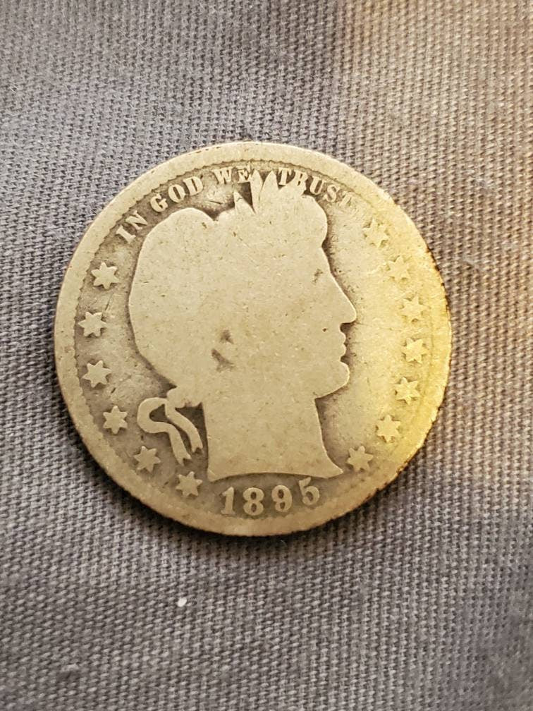1895o silver quarter barber better date new orleans mint