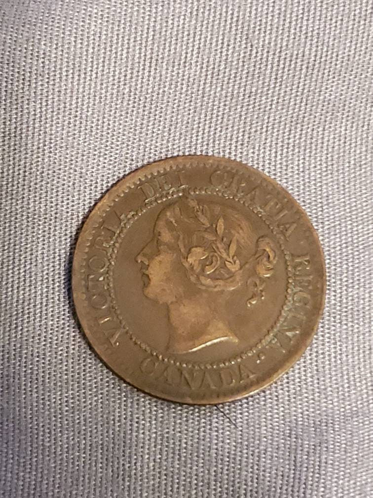 1859 Canada large cent, early date nice chocolate brown coin very fine+